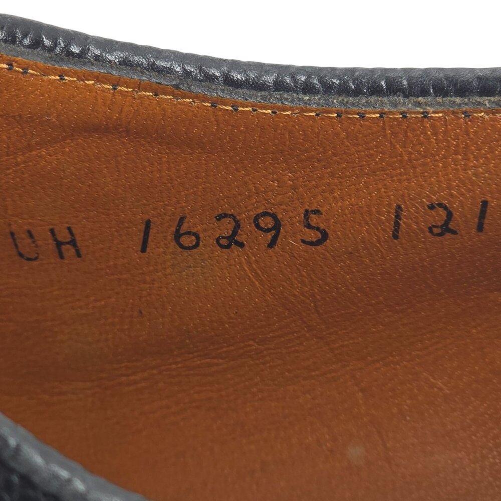 Vintage Salvatore Ferragamo Italy Men 9.5 Black Leather Dress Shoes Derby Oxford - Picture 12 of 12